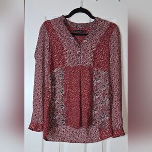 Zara Blouse Women's S Boho Cottagecore Floral Peasant Chic